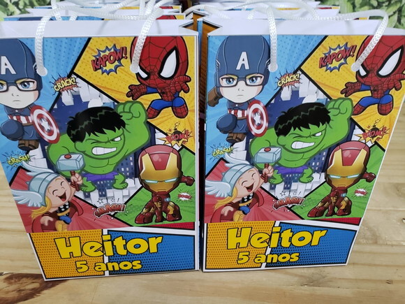 Vingadores Baby Sacola Personalizada Pronta Entrega