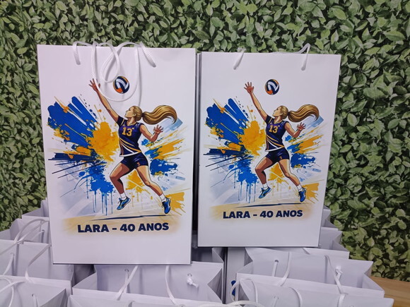 Volley Sacola Personalizada 25x17x8 cm Pronta Entrega