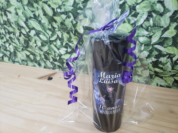 Wandinha Lembrancinha Copo Personalizado Embalado
