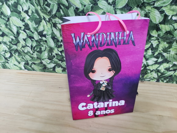Wandinha Sacola Personalizada Pronta Entrega Tamanho G