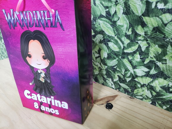 Wandinha Sacola Personalizada Pronta Entrega Tamanho G