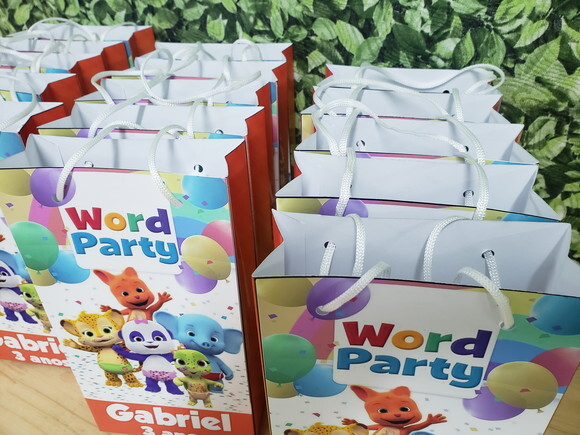 Word Party Sacola Personalizada Tamanho Médio Pronta Entrega