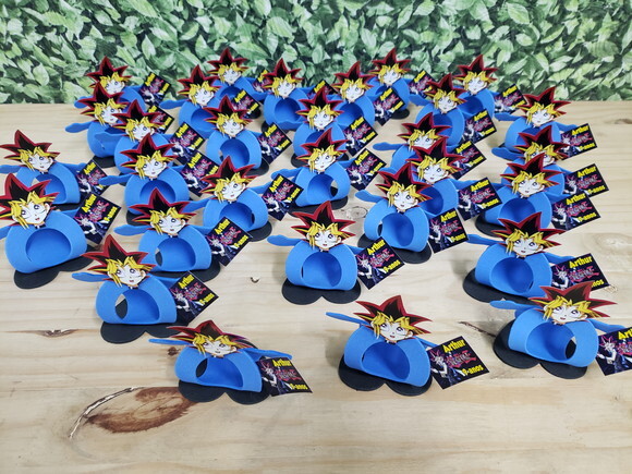 Yugi-oh Lembrancinha Porta Bombom com Tag Personalizada
