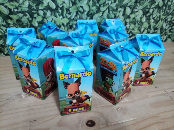 Zooba Caixa Milk Personalizada Pronta Entrega