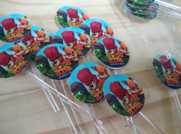 Zooba Topper para Docinhos 36 Unidades Pronta Entrega