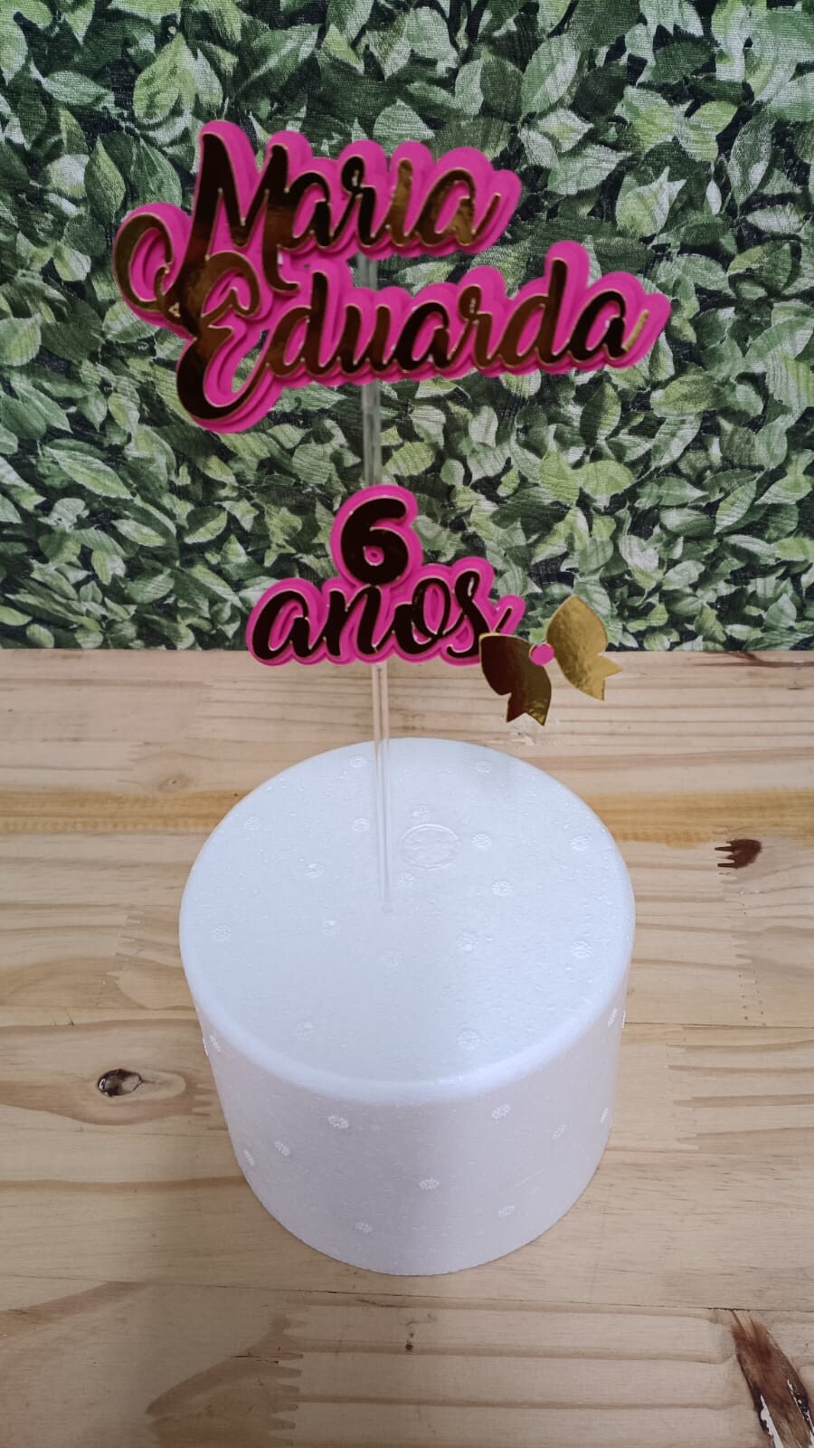 Topo de bolo personalizado 3D pronta entrega