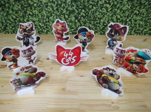 44 Gatos Kit de Mesa Displays 9 Peças Pronta Entrega
