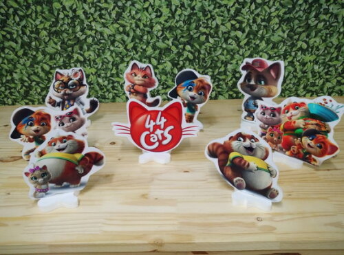 44 Gatos Kit de Mesa Displays 9 Peças Pronta Entrega