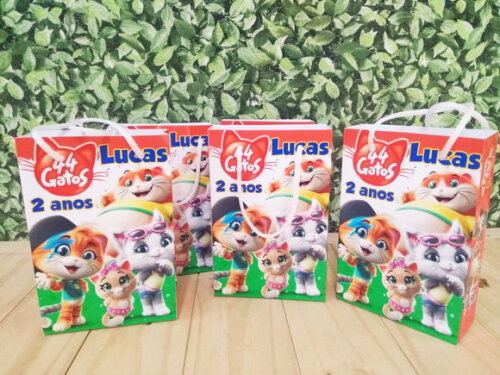 44 Gatos Sacolas Personalizadas Pronta Entrega