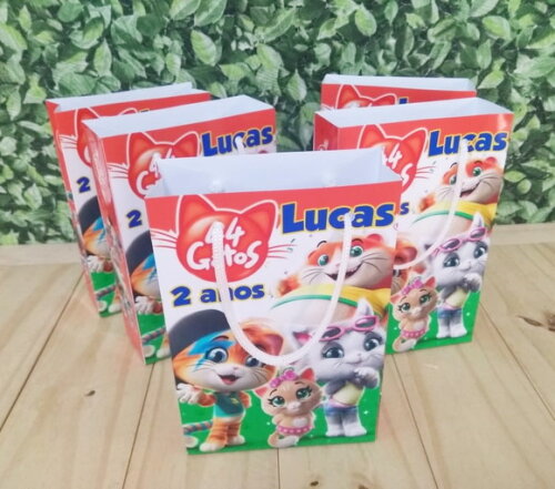 44 Gatos Sacolas Personalizadas Pronta Entrega