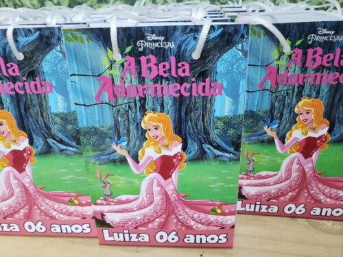a Bela Adormecida Sacola Personalizada Pronta Entrega