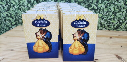 a Bela e a Fera Sacola Personalizada Pronta Entrega