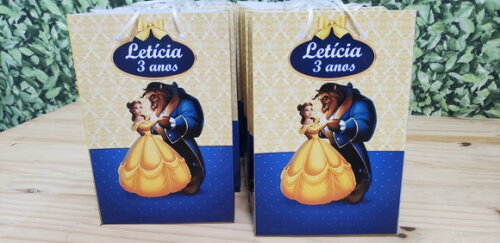 a Bela e a Fera Sacola Personalizada Pronta Entrega