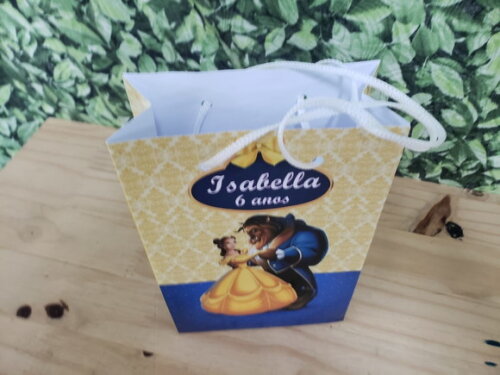 a Bela e a Fera Sacola Personalizada Pronta Entrega