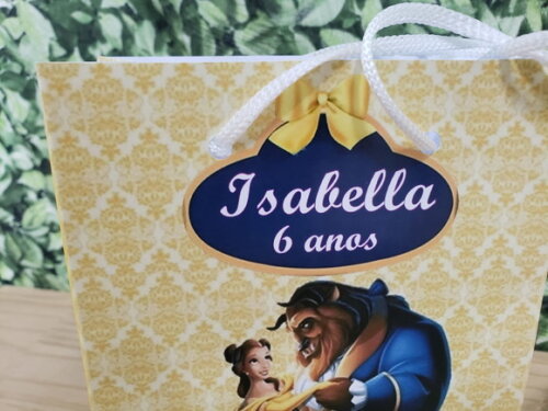 a Bela e a Fera Sacola Personalizada Pronta Entrega