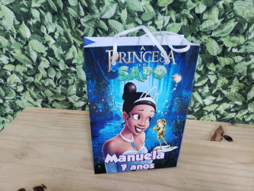a Princesa e o Sapo Sacola Personalizada Pronta Entrega