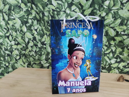 a Princesa e o Sapo Sacola Personalizada Pronta Entrega