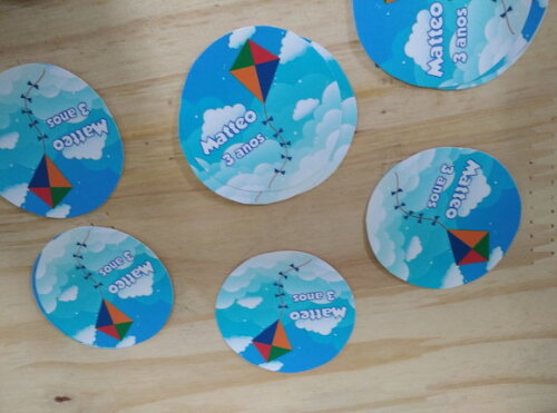 Adesivos 5 cm Todos Temas Personalizados Pronta Entrega
