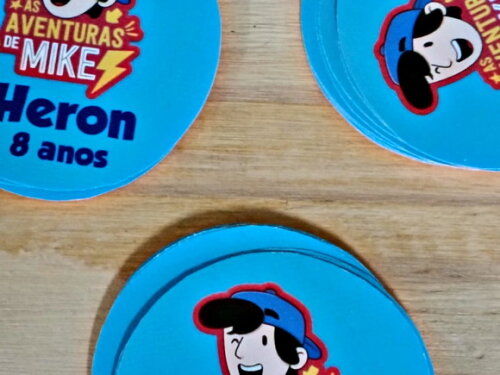 Adesivos as Aventuras de Mike Adesivos 5 cm Personalizados