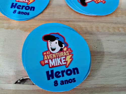 Adesivos as Aventuras de Mike Adesivos 5 cm Personalizados