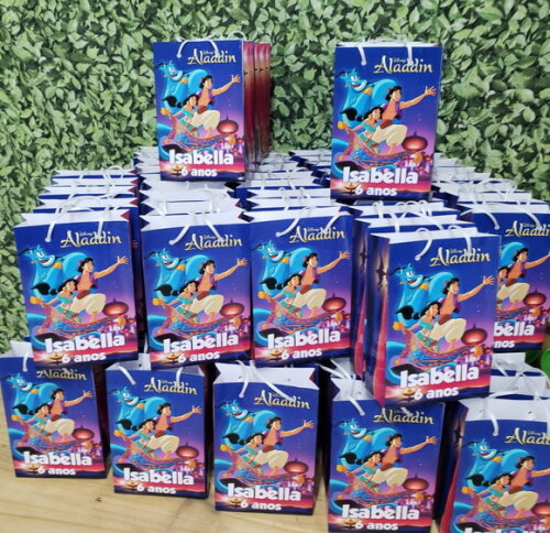 Aladdim Sacola Personalizada Pronta Entrega