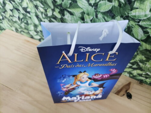 Alice no Pais das Maravilhas Sacola Personalizada Pronta Ent