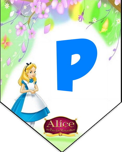 Alice no País das Maravilhas Varal Personalizado