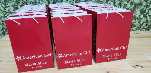 American Girl Sacola Personalizada Pronta Entrega