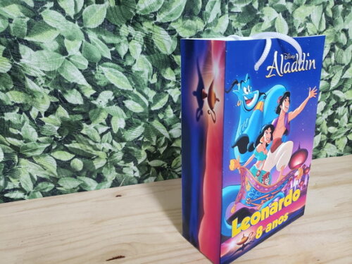 Alladim Disney Sacola Personalizada Tamanho Grande 29 cm