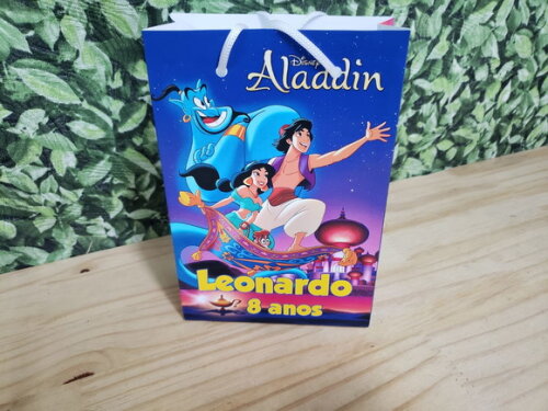 Alladim Disney Sacola Personalizada Tamanho Grande 29 cm