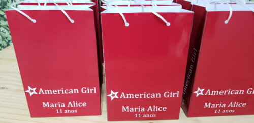 American Girl Sacola Personalizada Pronta Entrega