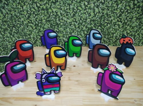 Among Us Kit de Mesa Displays 10 Peças Pronta Entrega