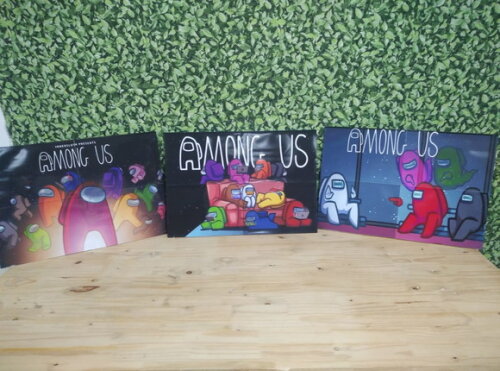 Among Us Kit de Parede 3 Peças Pronta Entrega