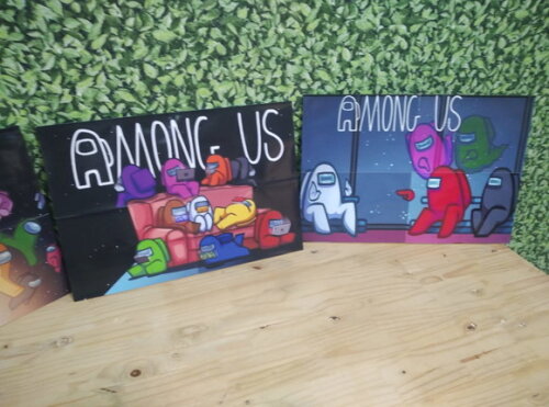 Among Us Kit de Parede 3 Peças Pronta Entrega