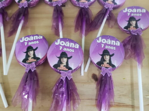 Ana Castela Lembrancinha Pirulito Personalizado