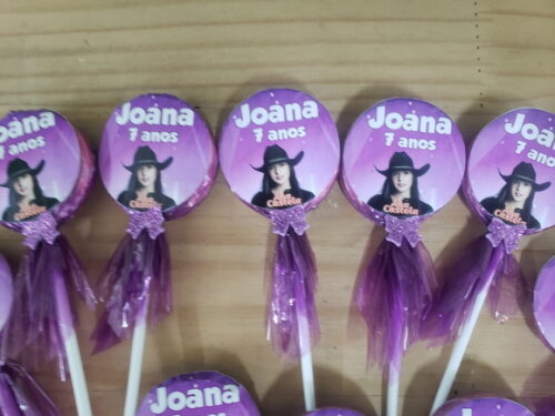 Ana Castela Lembrancinha Pirulito Personalizado