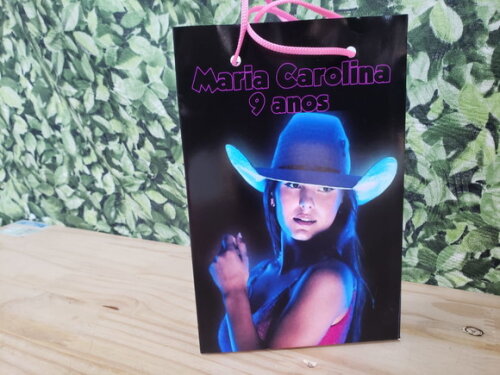 Ana Castela Neon Sacola Personalizada Pronta Entrega