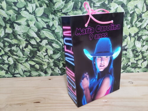 Ana Castela Neon Sacola Personalizada Pronta Entrega