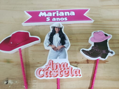 Ana Castela Topo de Bolo Personalizado