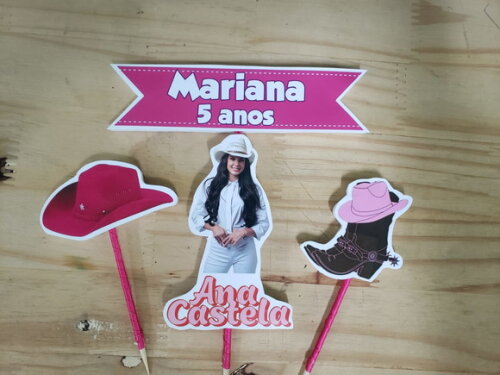 Ana Castela Topo de Bolo Personalizado