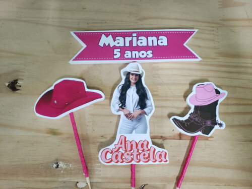 Ana Castela Topo de Bolo Personalizado