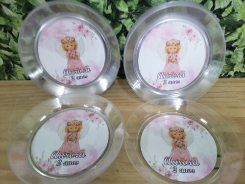 Anjinha Prato Sobremesa Personalizado Pronta Entrega