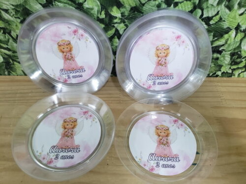 Anjinha Prato Sobremesa Personalizado Pronta Entrega