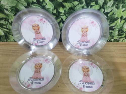 Anjinha Prato Sobremesa Personalizado Pronta Entrega