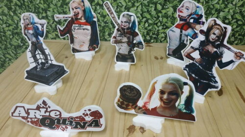 Arlequina Kit Displays de Mesa 7 Peças Pronta Entrega