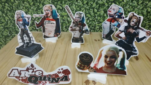 Arlequina Kit Displays de Mesa 7 Peças Pronta Entrega