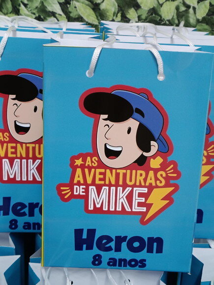 as Aventuras de Mike Sacola Personalizada Pronta Entrega