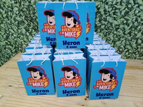 as Aventuras de Mike Sacola Personalizada Pronta Entrega