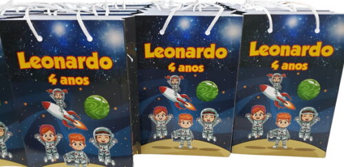 Astronauta Sacola Personalizada Pronta Entrega