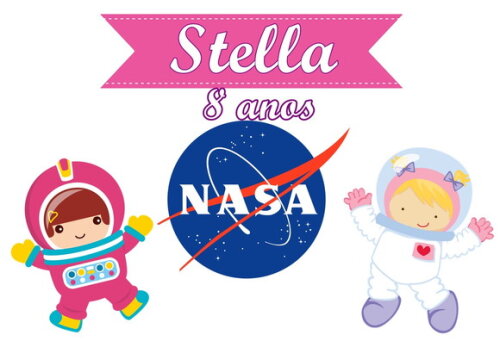 Astronauta Topo de Bolo Personalizado Pronta Entrega